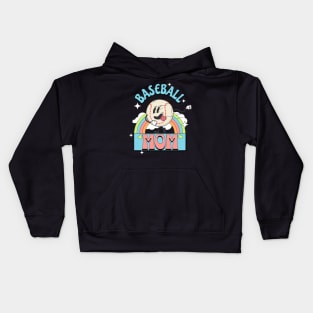 Retro Baseball Mom Shirt Kids Hoodie